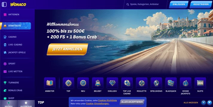 Wonaco slots, wonaco Login